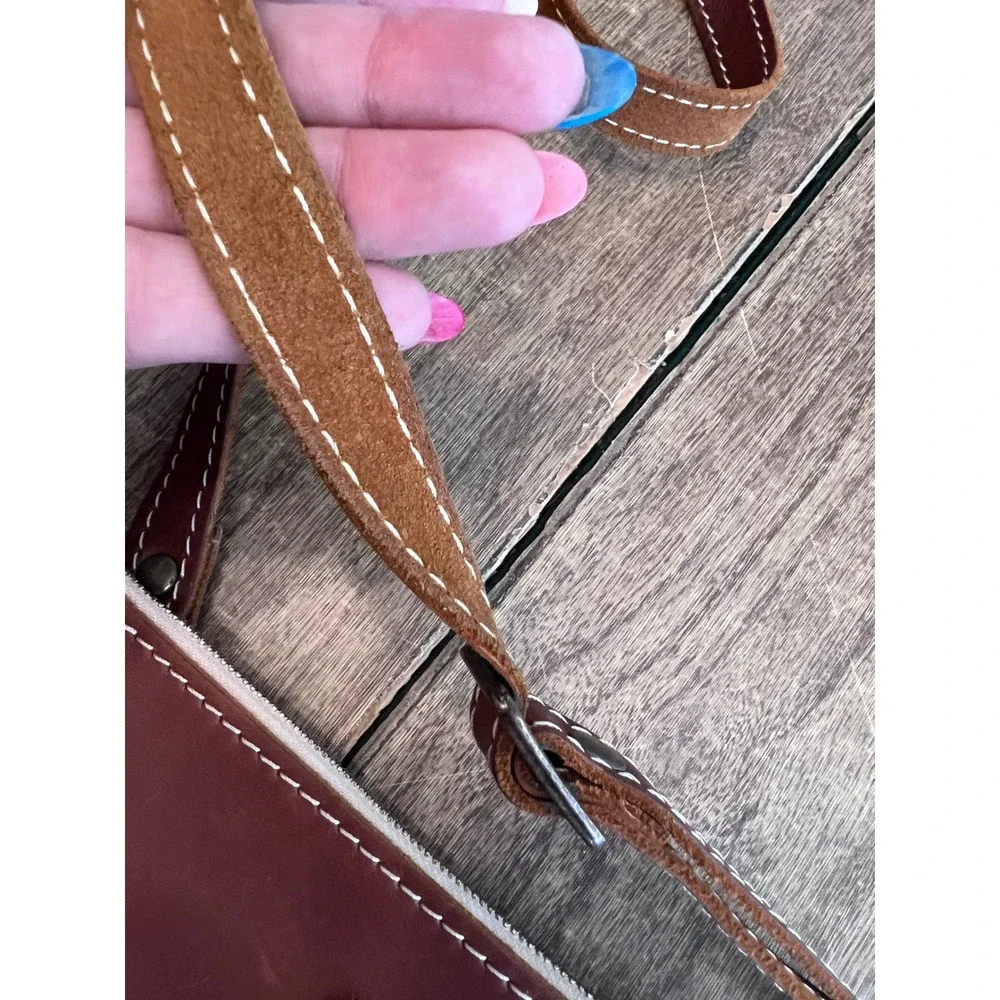 Portland Leather Goods Almost Perfect Festival Bag Dark Brown Crossbody Boho